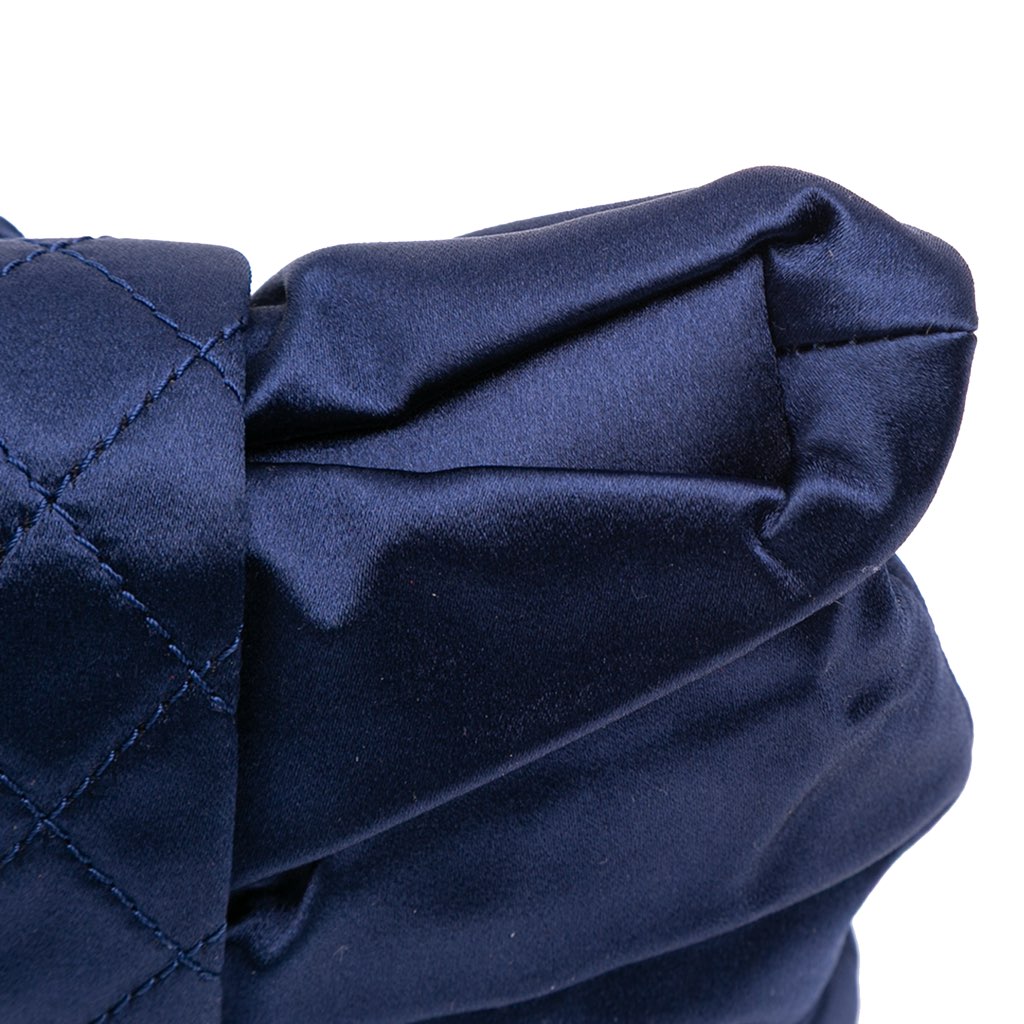 Chanel CC Satin Bow Clutch with Chain - Image 10