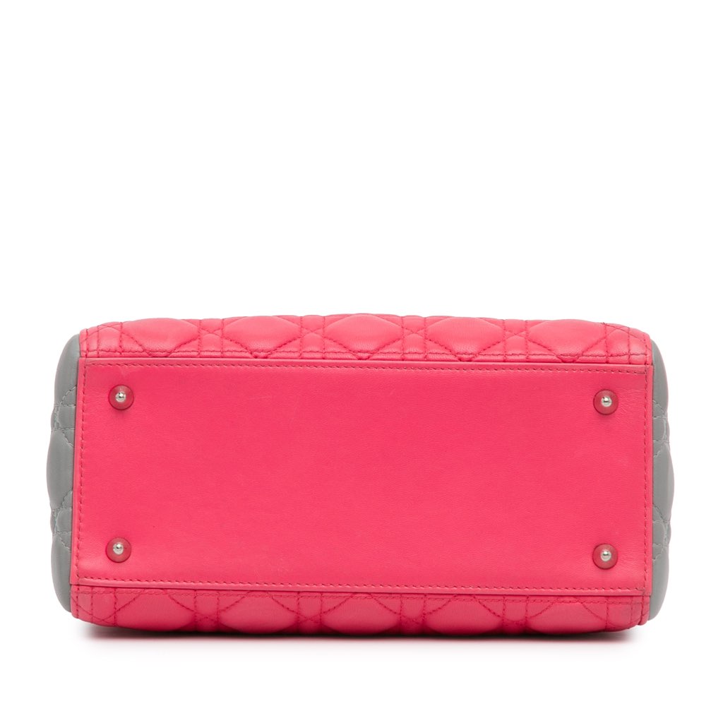 Dior Medium Tricolor Lambskin Cannage Lady Dior - 4