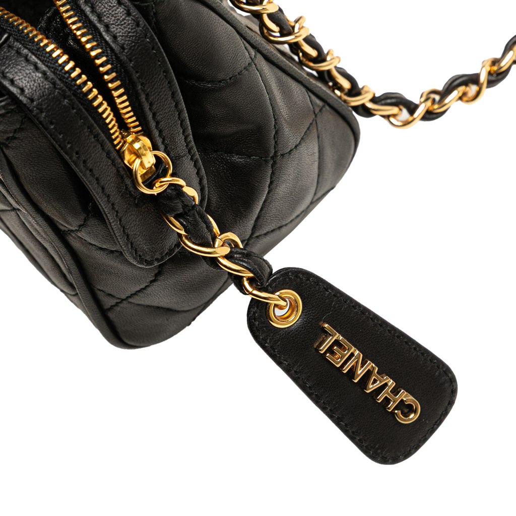 Chanel Mini Quilted Lambskin Chain Shoulder Bag - Image 11