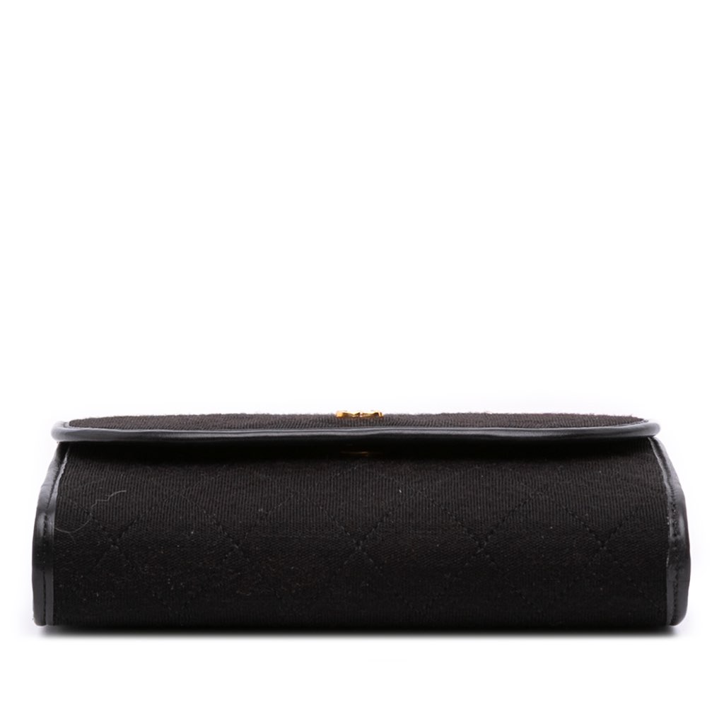 Chanel CC Quilted Jersey Chain Flap - Image 6