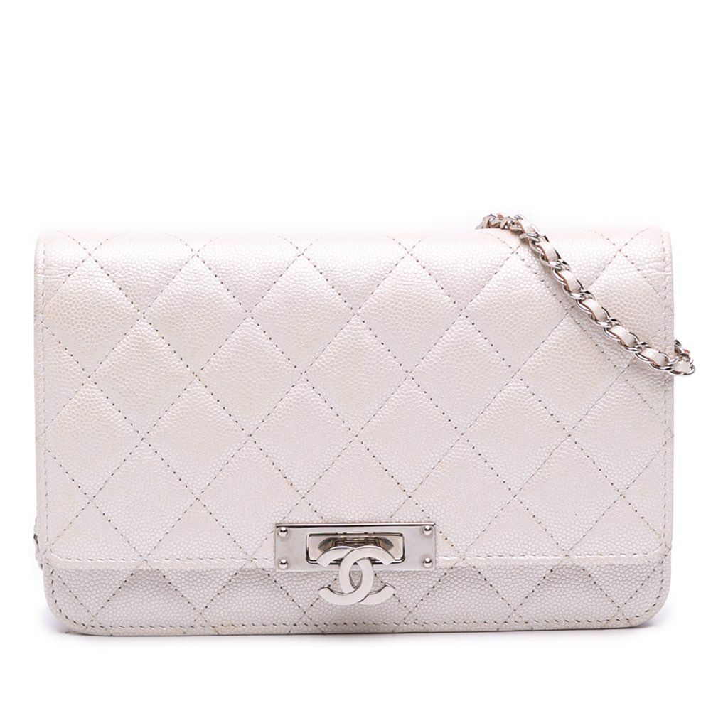Chanel Quilted Caviar Golden Class Wallet On Chain