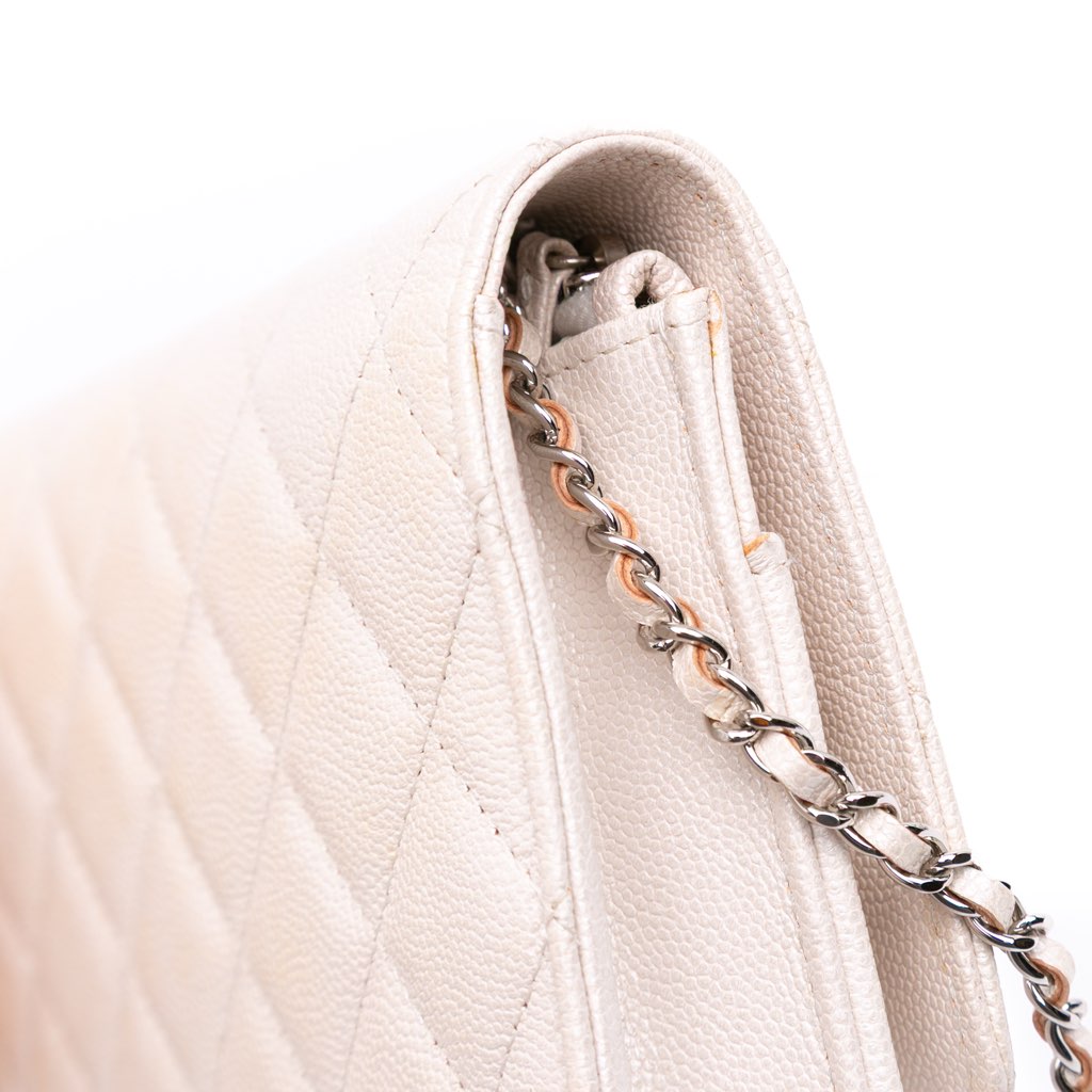 Chanel Quilted Caviar Golden Class Wallet On Chain - Image 13