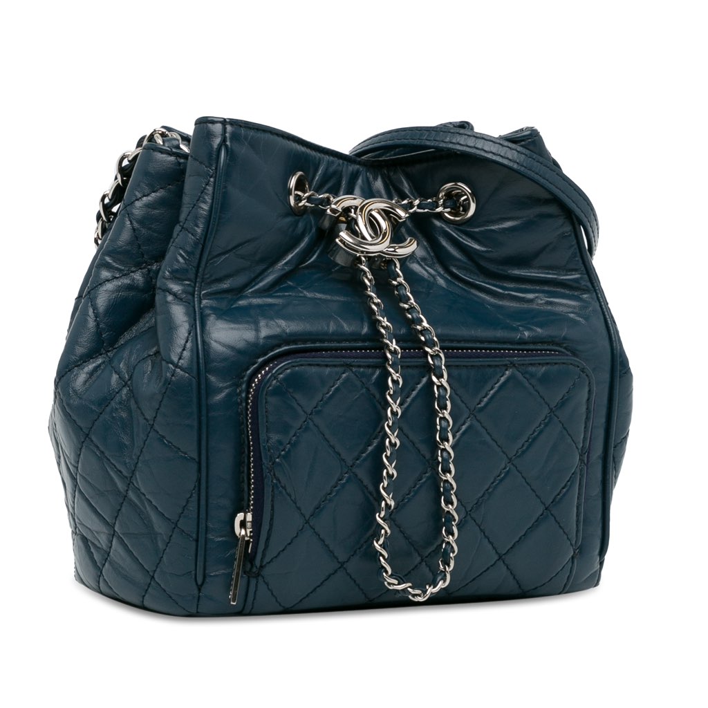 Chanel Aged Calfskin Drawstring Bucket - 2