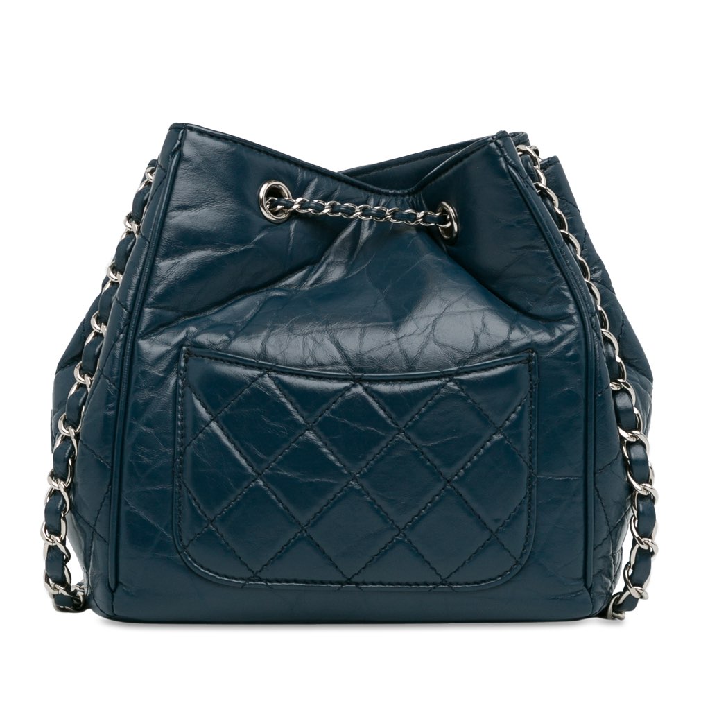 Chanel Aged Calfskin Drawstring Bucket - 3