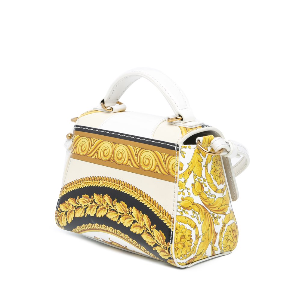 Versace Leather Baroque Virtus Satchel - 2