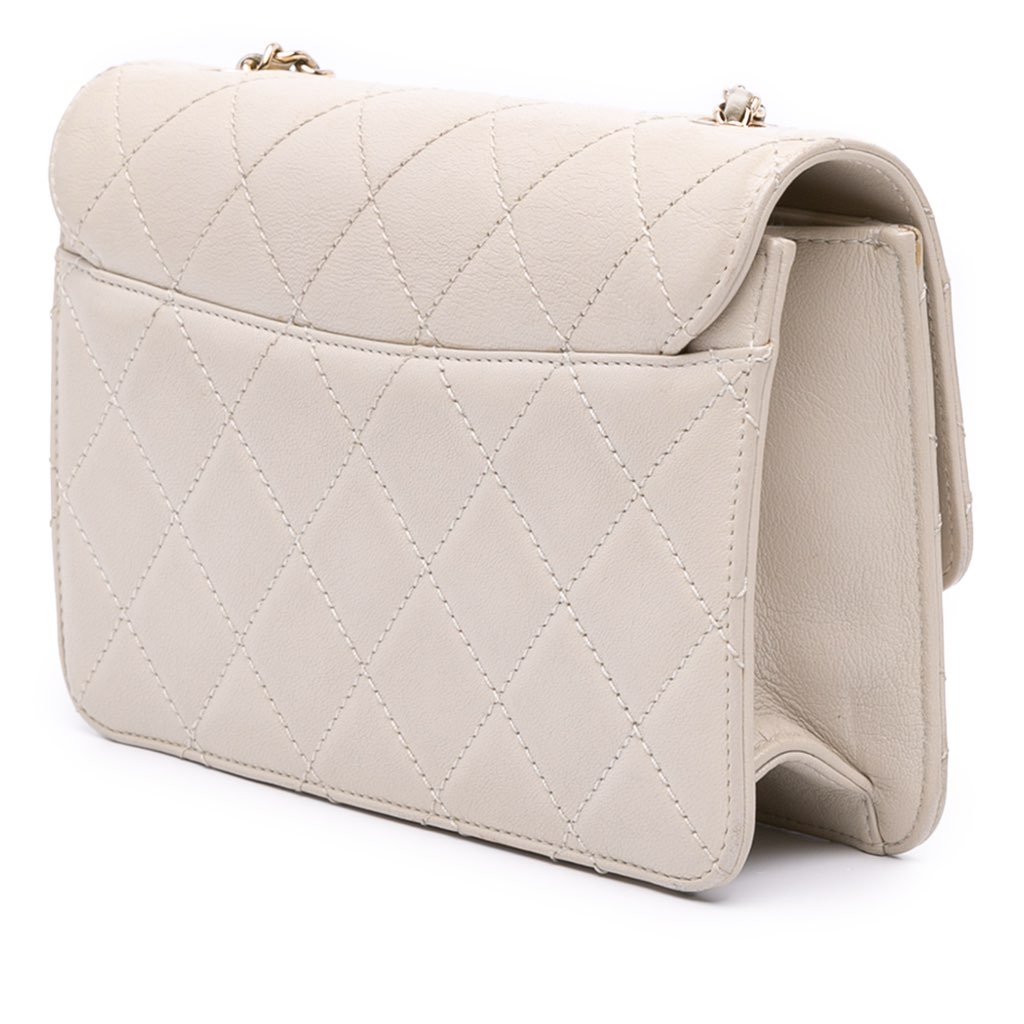 Chanel Mini Lambskin Beauty Lock Flap - Back view