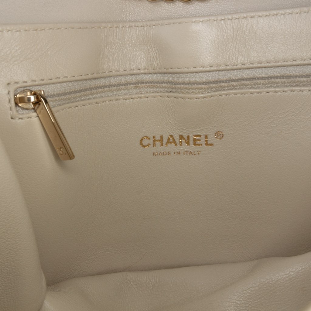Chanel Mini Lambskin Beauty Lock Flap - Side view