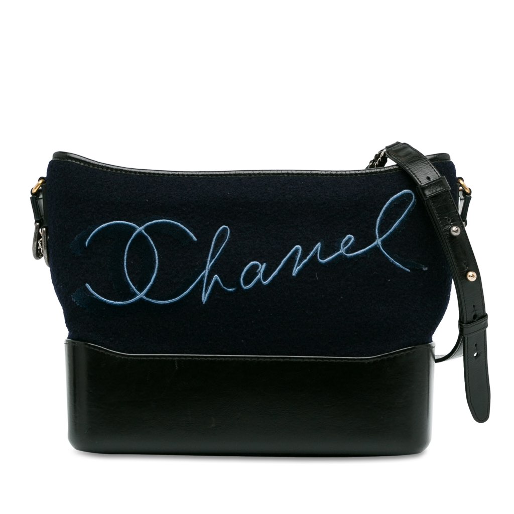 Chanel Medium Wool Paris-Hamburg Embroidered Gabrielle Crossbody