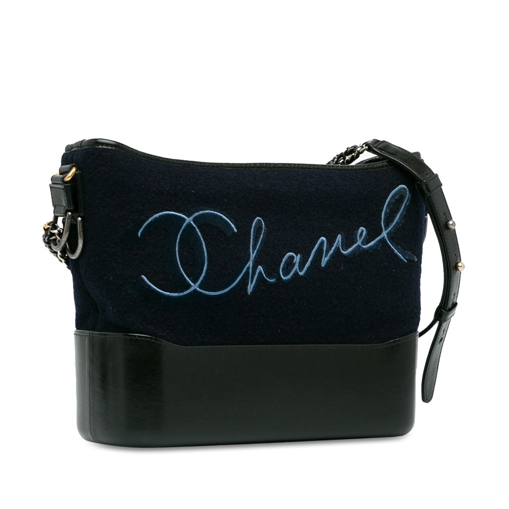 Chanel Medium Wool Paris-Hamburg Embroidered Gabrielle Crossbody - 2