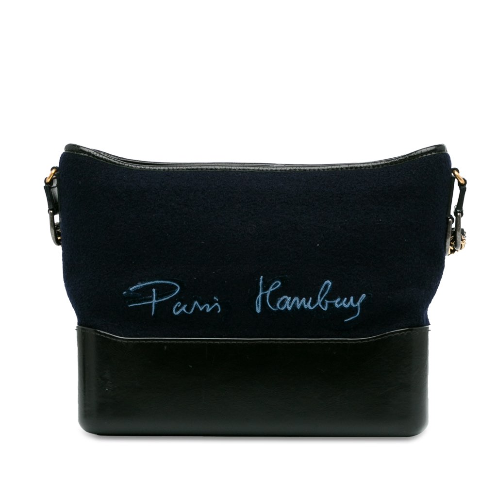 Chanel Medium Wool Paris-Hamburg Embroidered Gabrielle Crossbody - 3