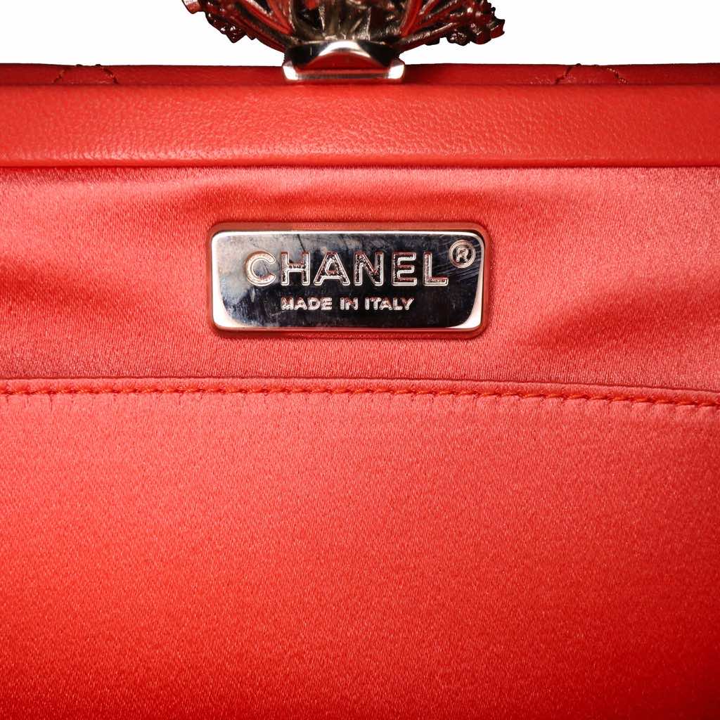 Chanel Quilted Lambskin Crystal Camellia Long Clutch - Side view