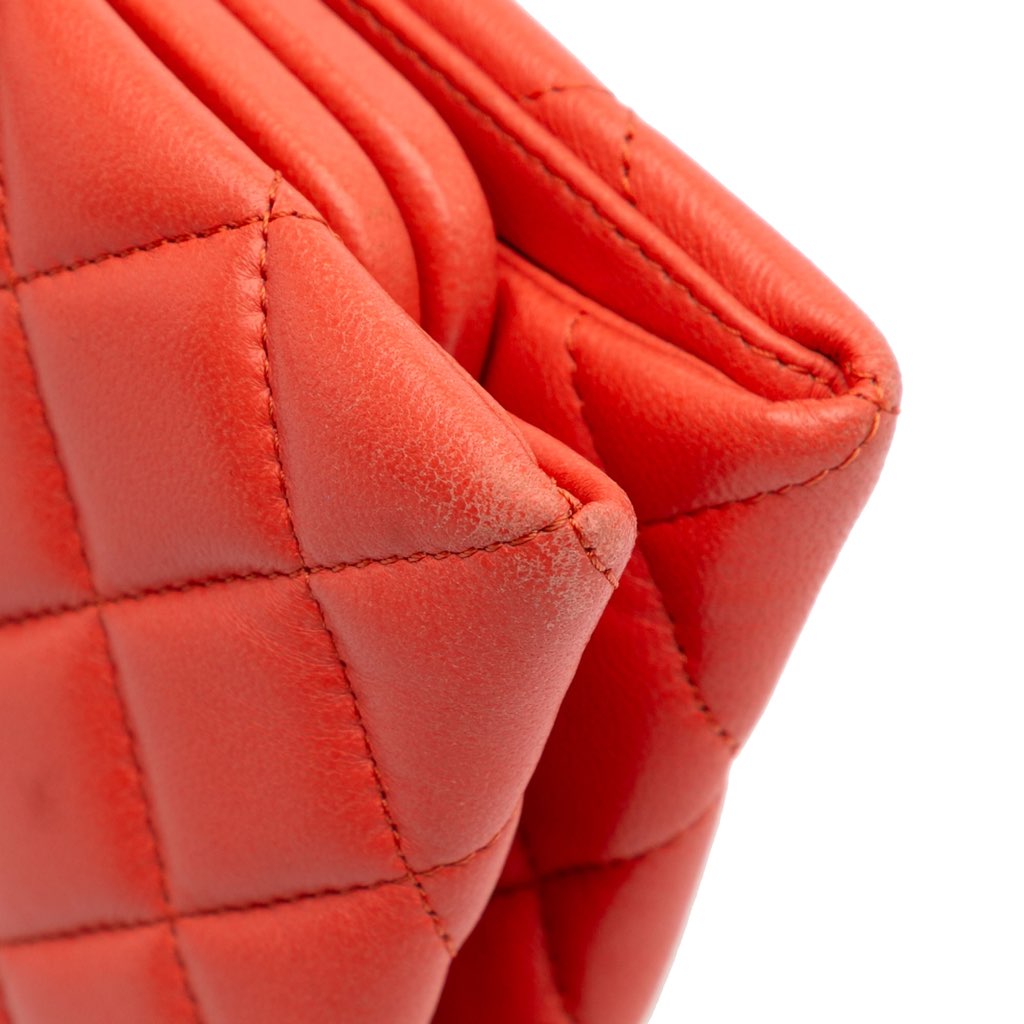Chanel Quilted Lambskin Crystal Camellia Long Clutch - Detail 2