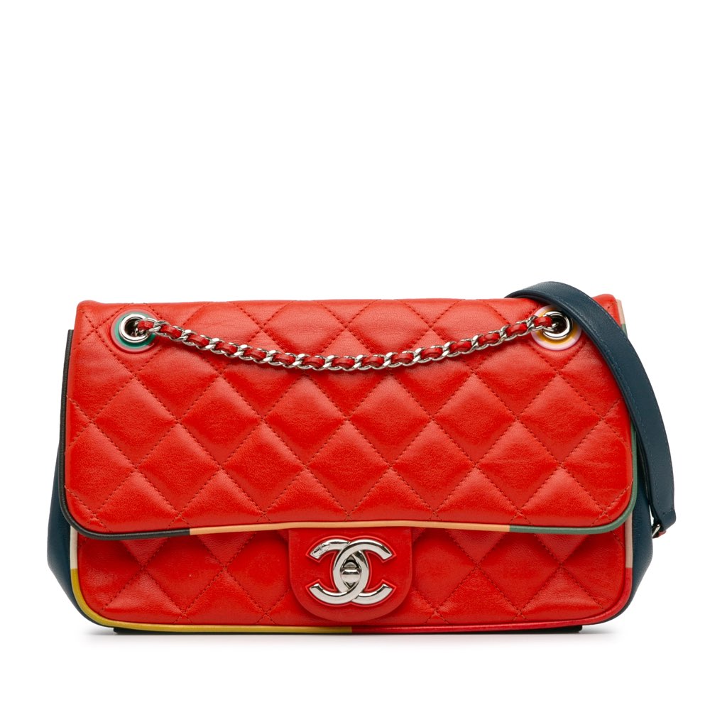 Chanel Medium Quilted Lambskin Cuba Color Flap