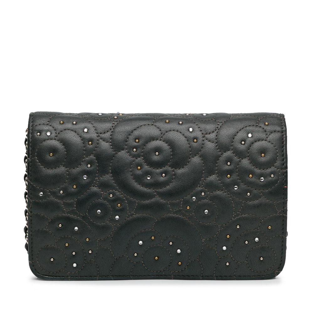 Chanel Studded Calfskin Camellia Wallet On Chain - 3