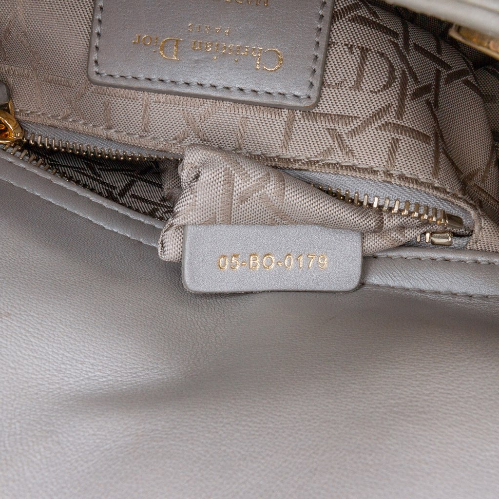 Dior Mini Metallic Lambskin Cannage Lady Dior - Detail 1