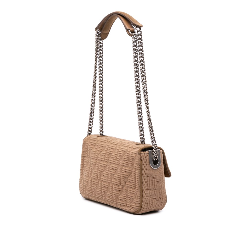 Fendi Zucca Canvas Chain Midi Baguette - Back view