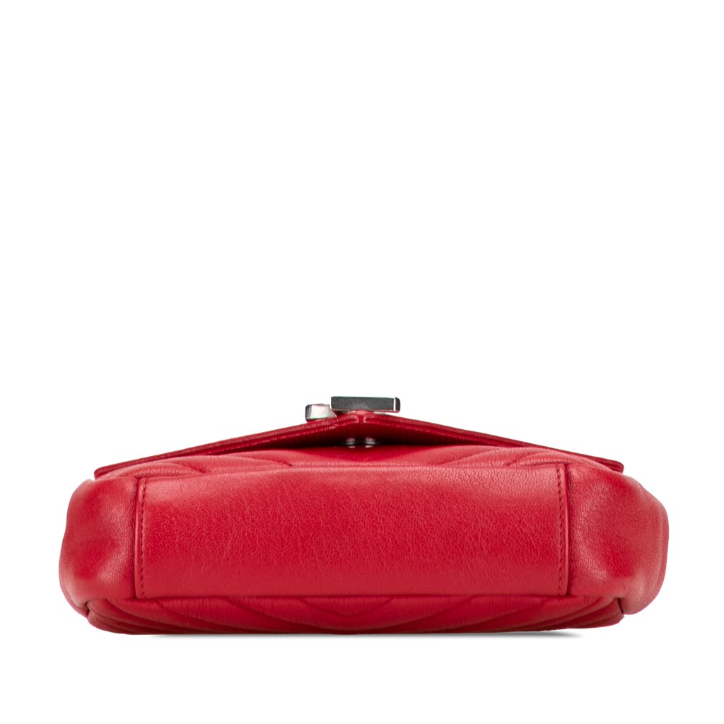 Saint Laurent Baby Sheepskin Chevron Classic Monogram Chain Bag - Image 6