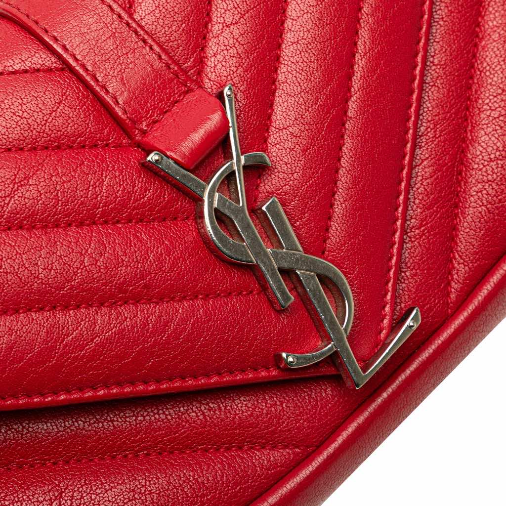 Saint Laurent Baby Sheepskin Chevron Classic Monogram Chain Bag - Detail 2