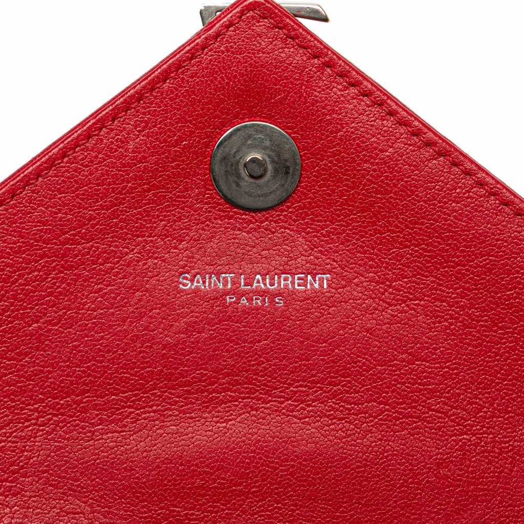 Saint Laurent Baby Sheepskin Chevron Classic Monogram Chain Bag - Image 10