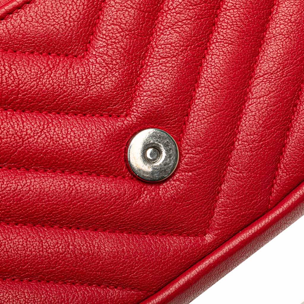 Saint Laurent Baby Sheepskin Chevron Classic Monogram Chain Bag - Image 11