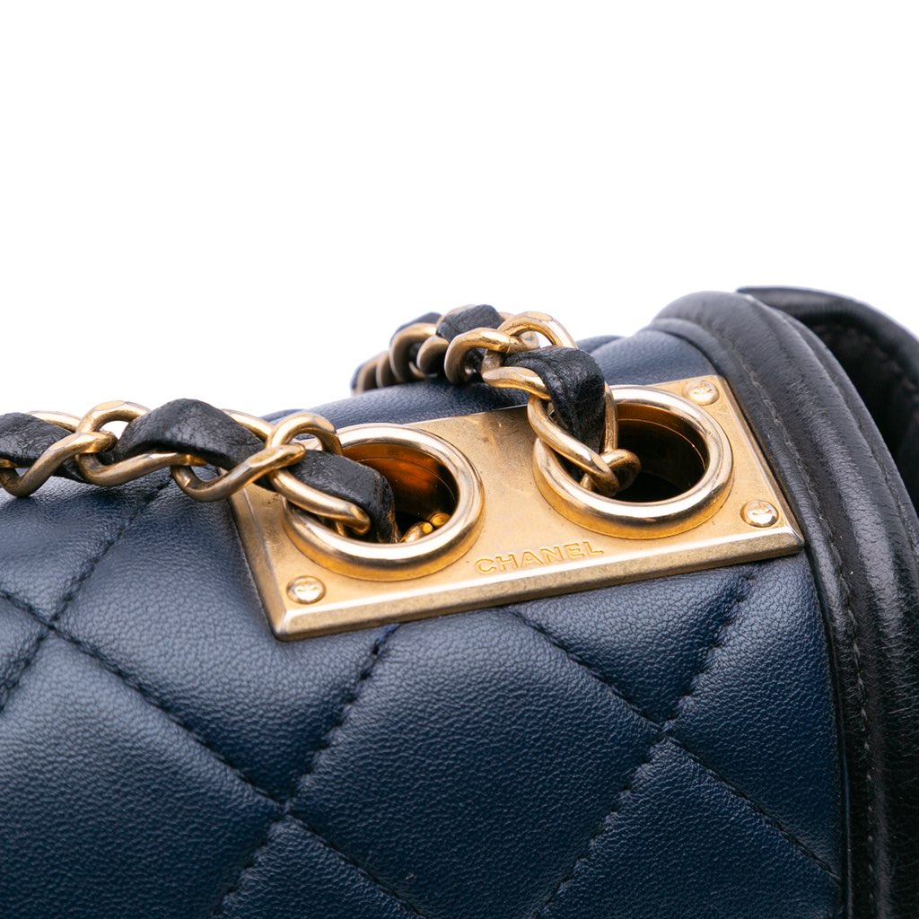 Chanel Medium Bicolor Quilted Lambskin Elegant CC Flap - Image 11
