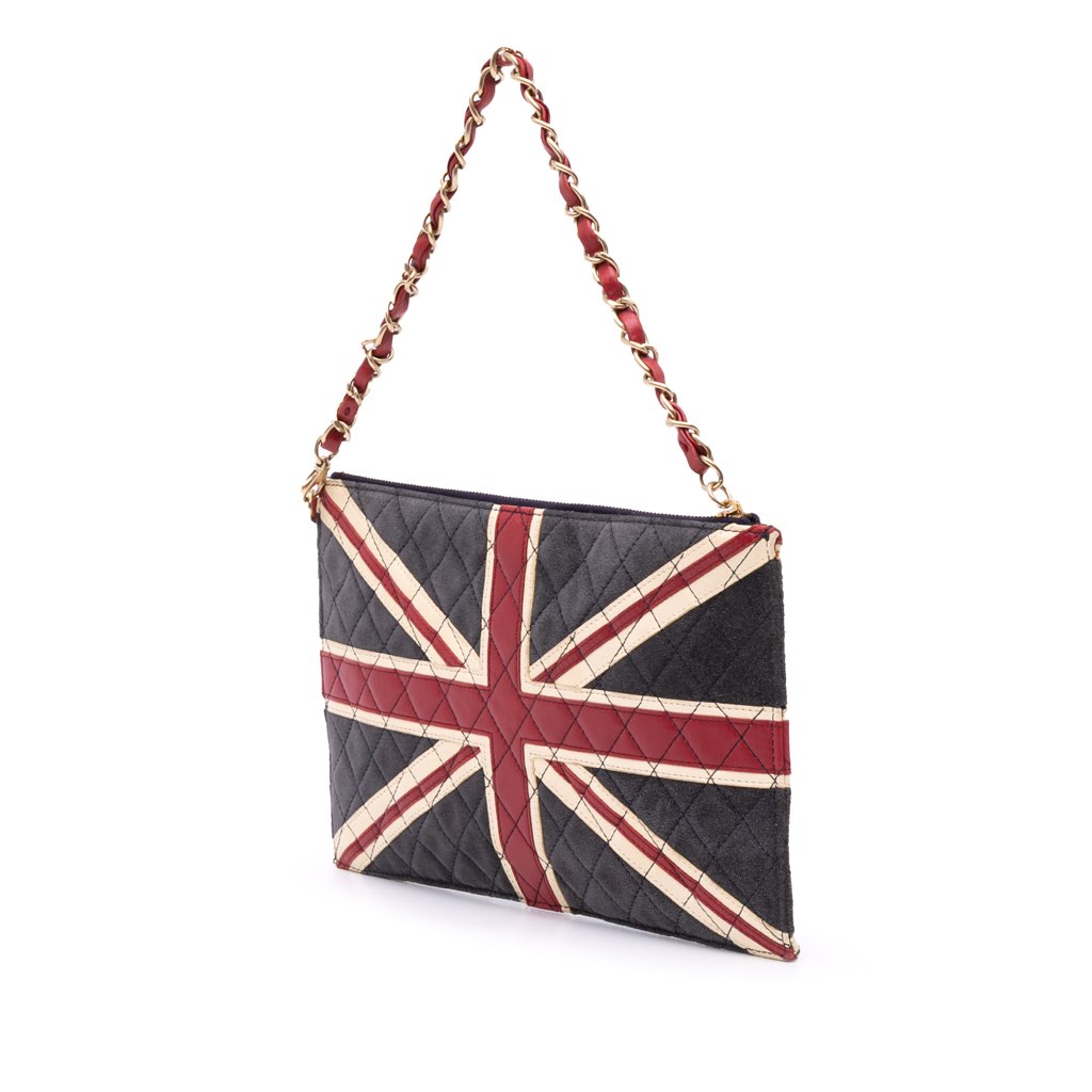 Chanel Quilted Suede Union Jack Shoulder Bag - 2