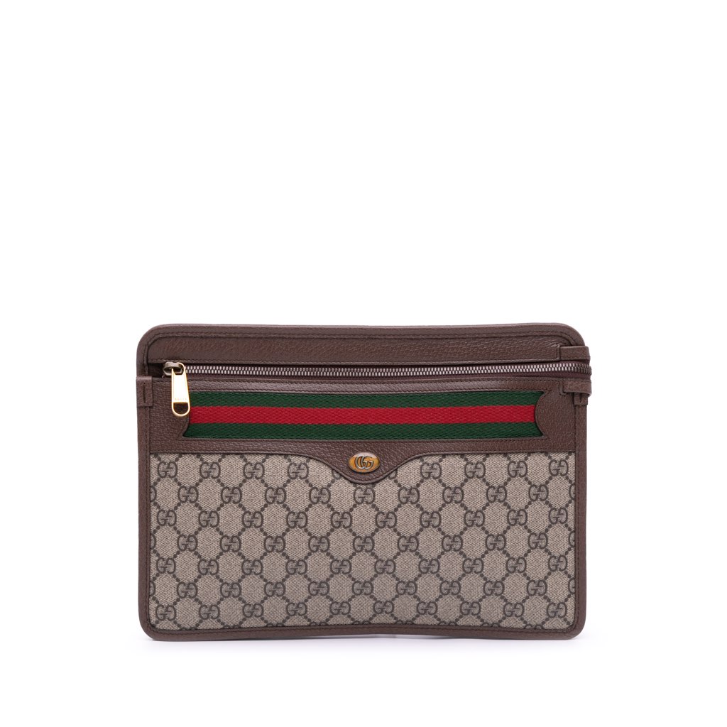 Gucci GG Supreme Web Ophidia Clutch