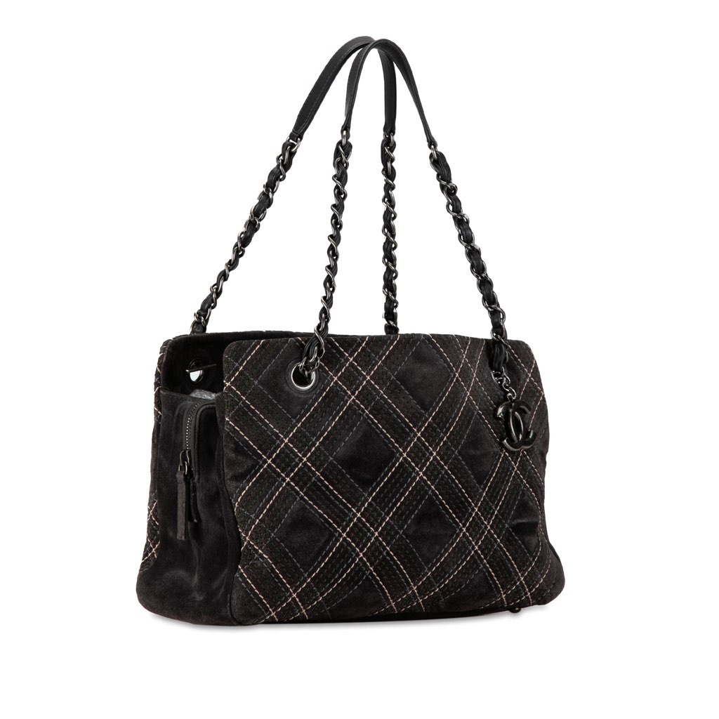Chanel Suede Paris-Edinburgh Saltire Shoulder Bag - 2