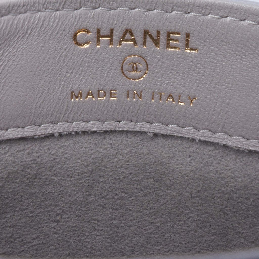 Chanel CC Quilted Lambskin Chain Around Phone Holder - Side view