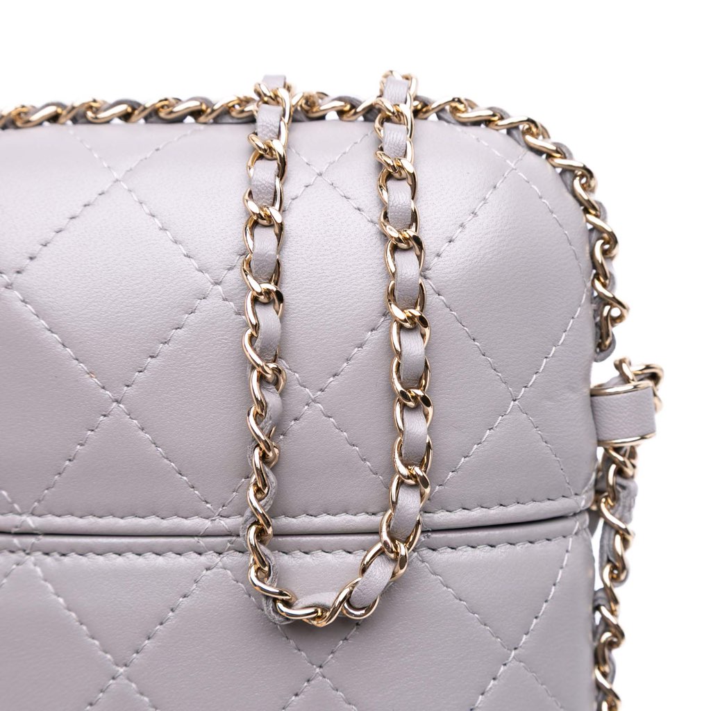 Chanel CC Quilted Lambskin Chain Around Phone Holder - Image 11
