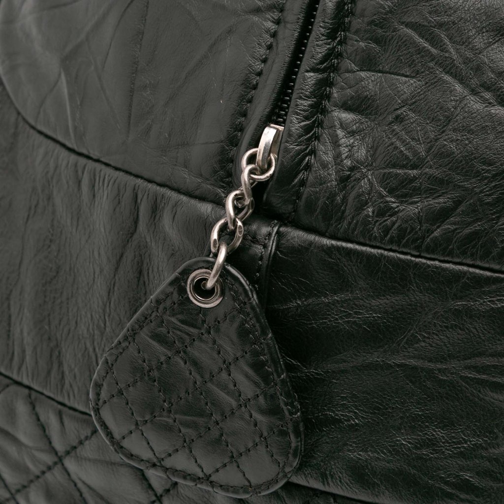 Chanel CC Quilted Aged Calfskin Coco Rider Bowling Bag - Image 10