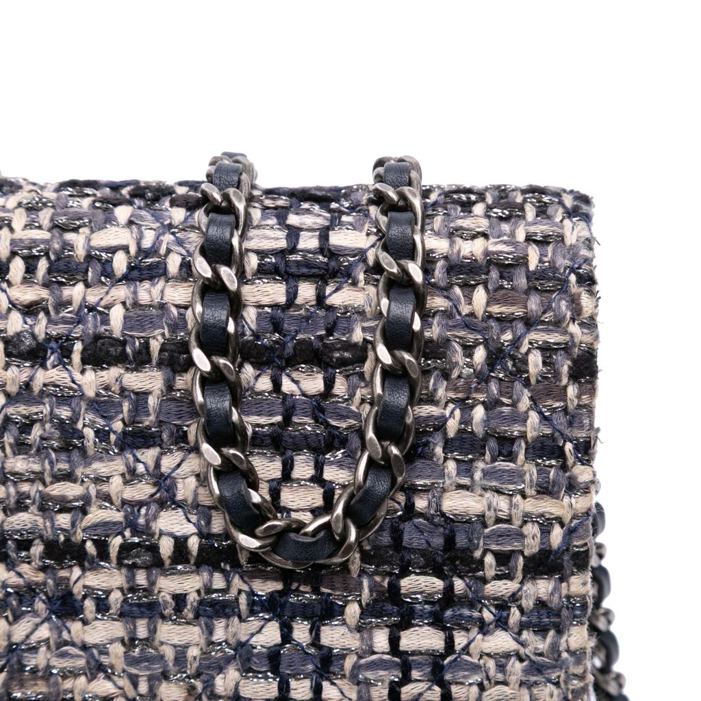 Chanel Quilted Tweed and Calfskin Gabrielle Wallet On Chain - Image 13