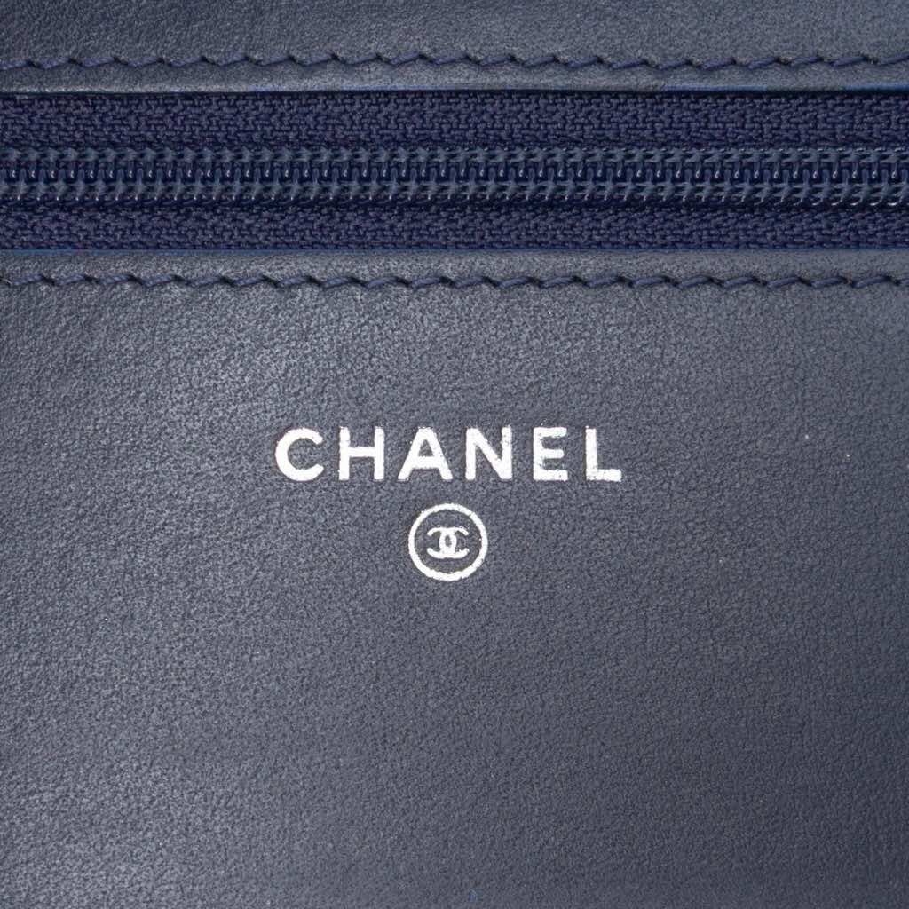 Chanel Quilted Tweed and Calfskin Gabrielle Wallet On Chain - Side view