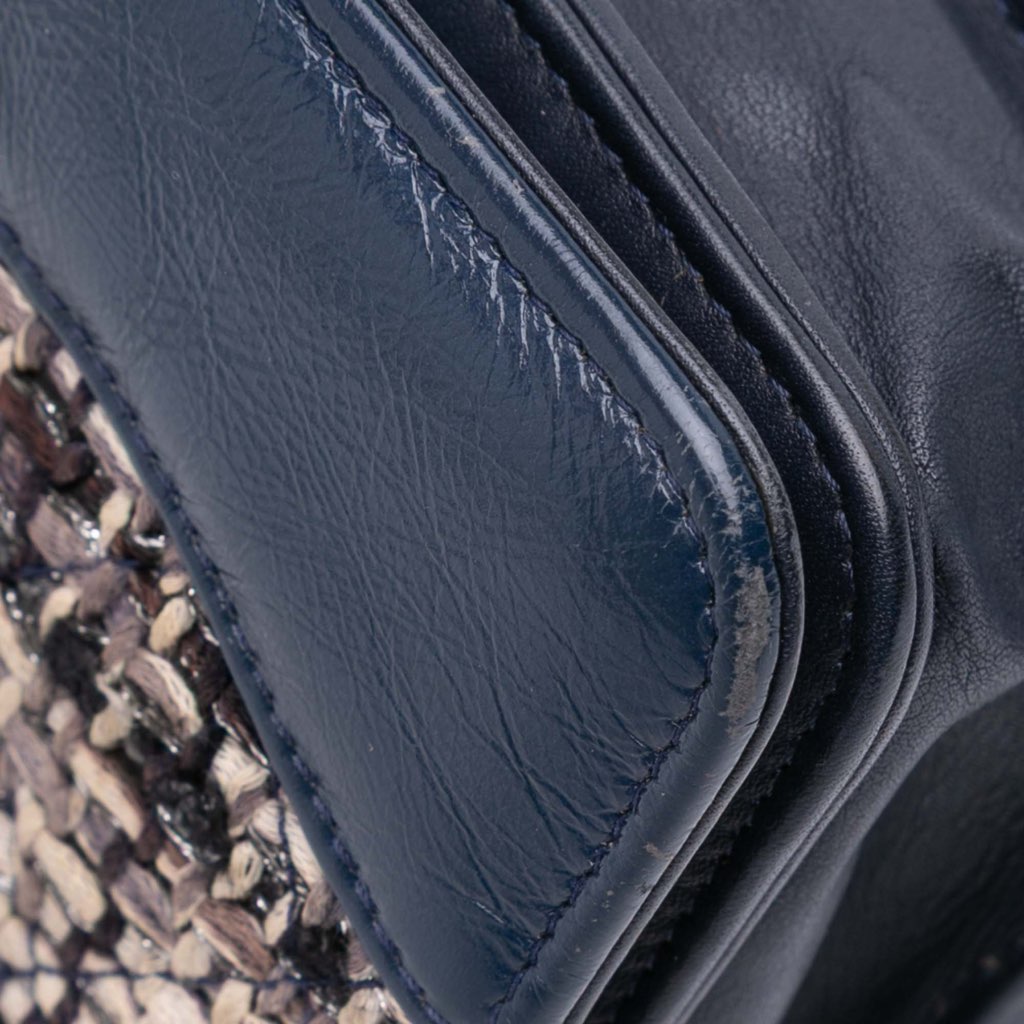 Chanel Quilted Tweed and Calfskin Gabrielle Wallet On Chain - Image 12