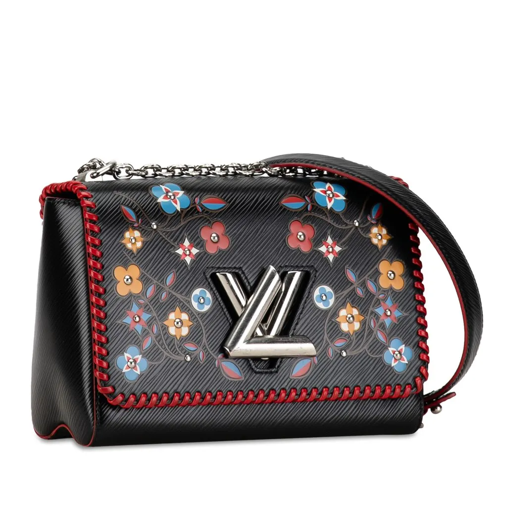 Louis Vuitton Limited Edition Blooming Flowers Epi Twist MM Black Leather Good - Back View