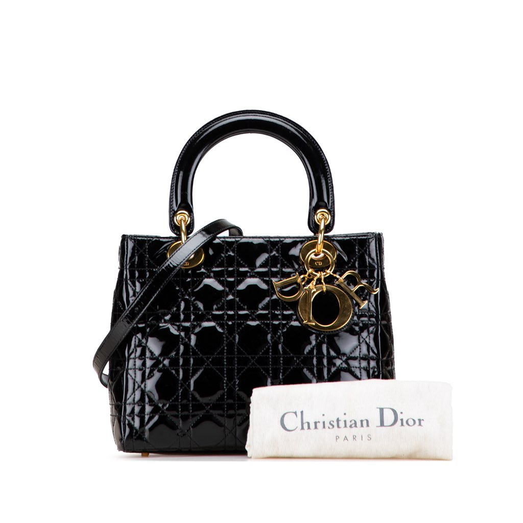 Dior Medium Patent Cannage Lady Dior - Image 12