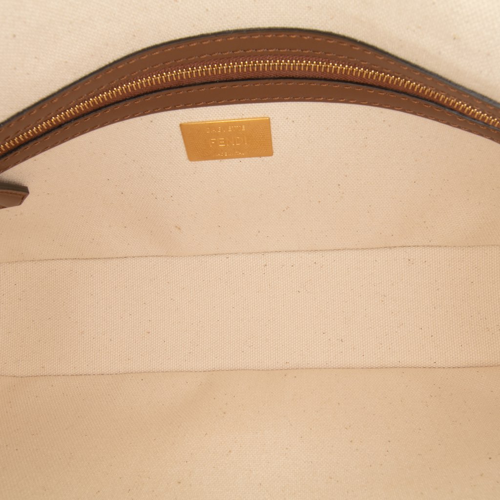 Fendi Zucca Canvas Embroidered Baguette Satchel - 4