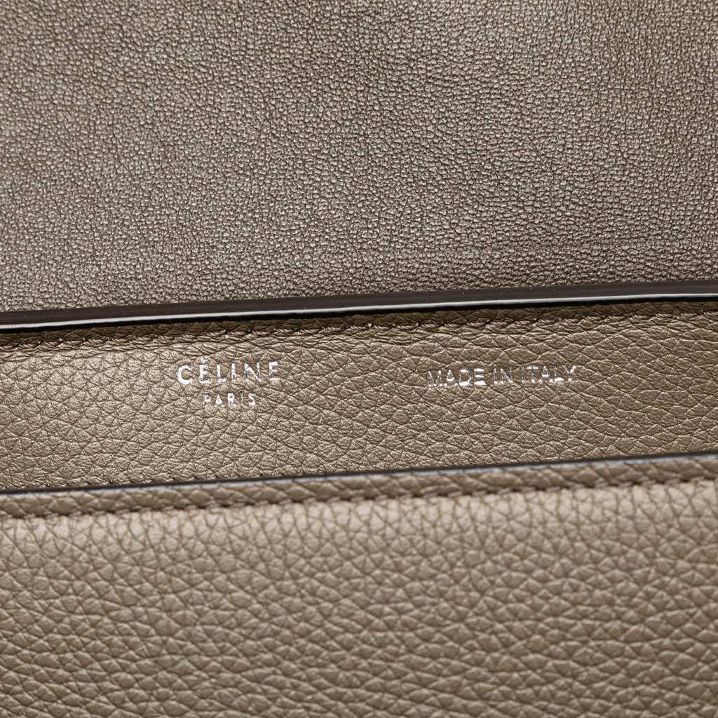 Celine Medium Bicolor Calfskin and Suede Trapeze Satchel - 5