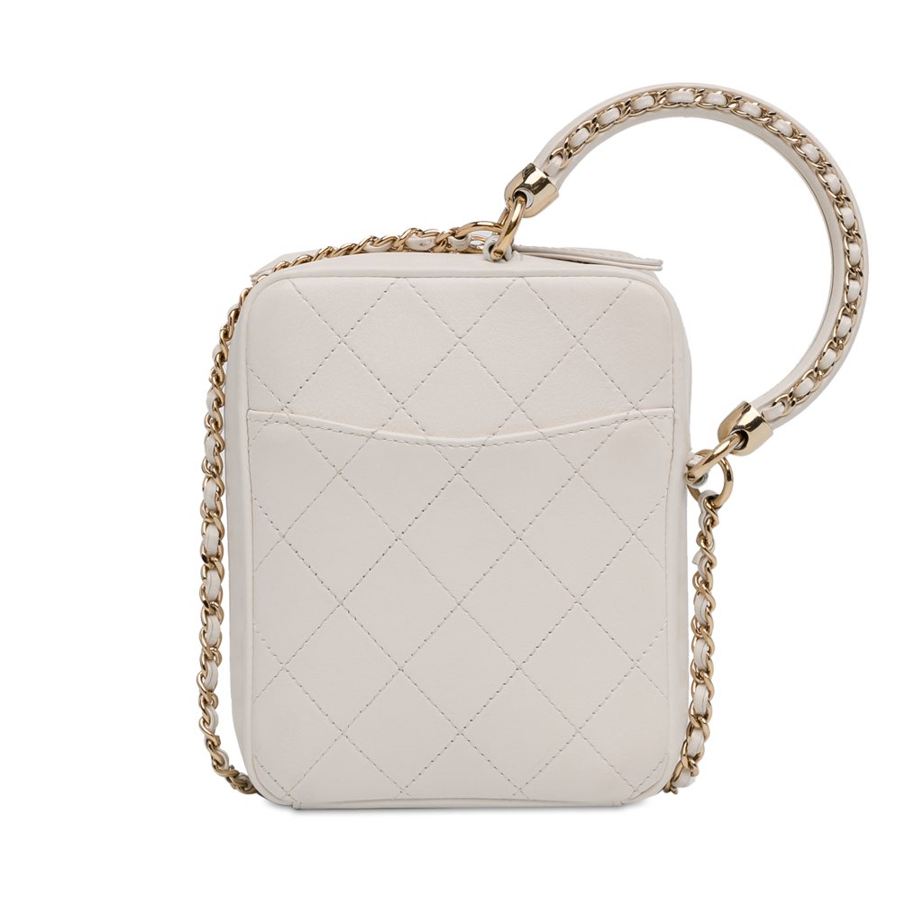 Chanel CC Lambskin Round Handle Camera Case - 3