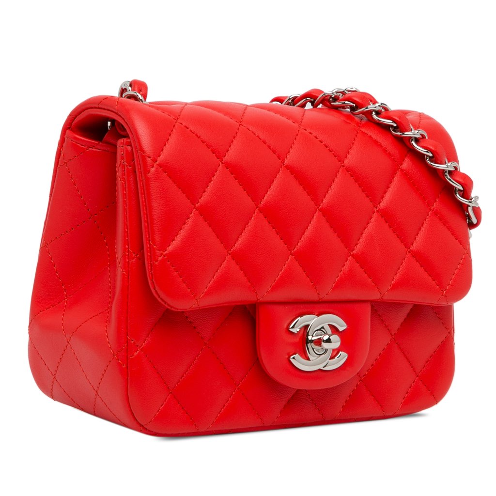 Chanel Mini Square Classic Lambskin Single Flap - Back view