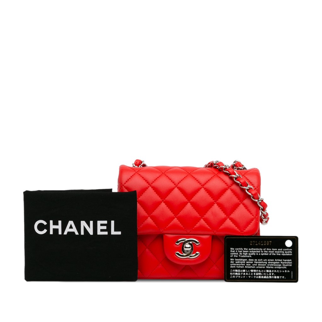 Chanel Mini Square Classic Lambskin Single Flap - Image 13