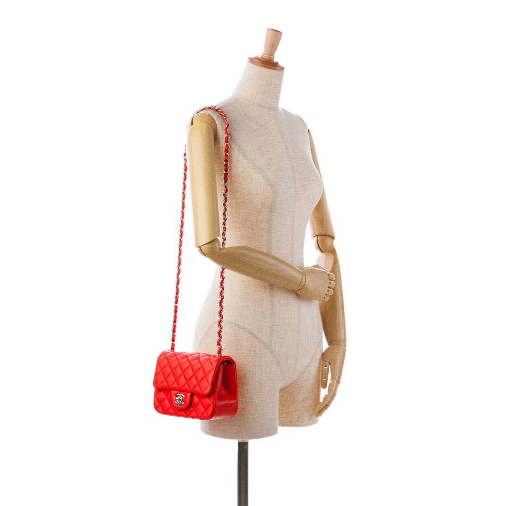 Chanel Mini Square Classic Lambskin Single Flap - Image 12