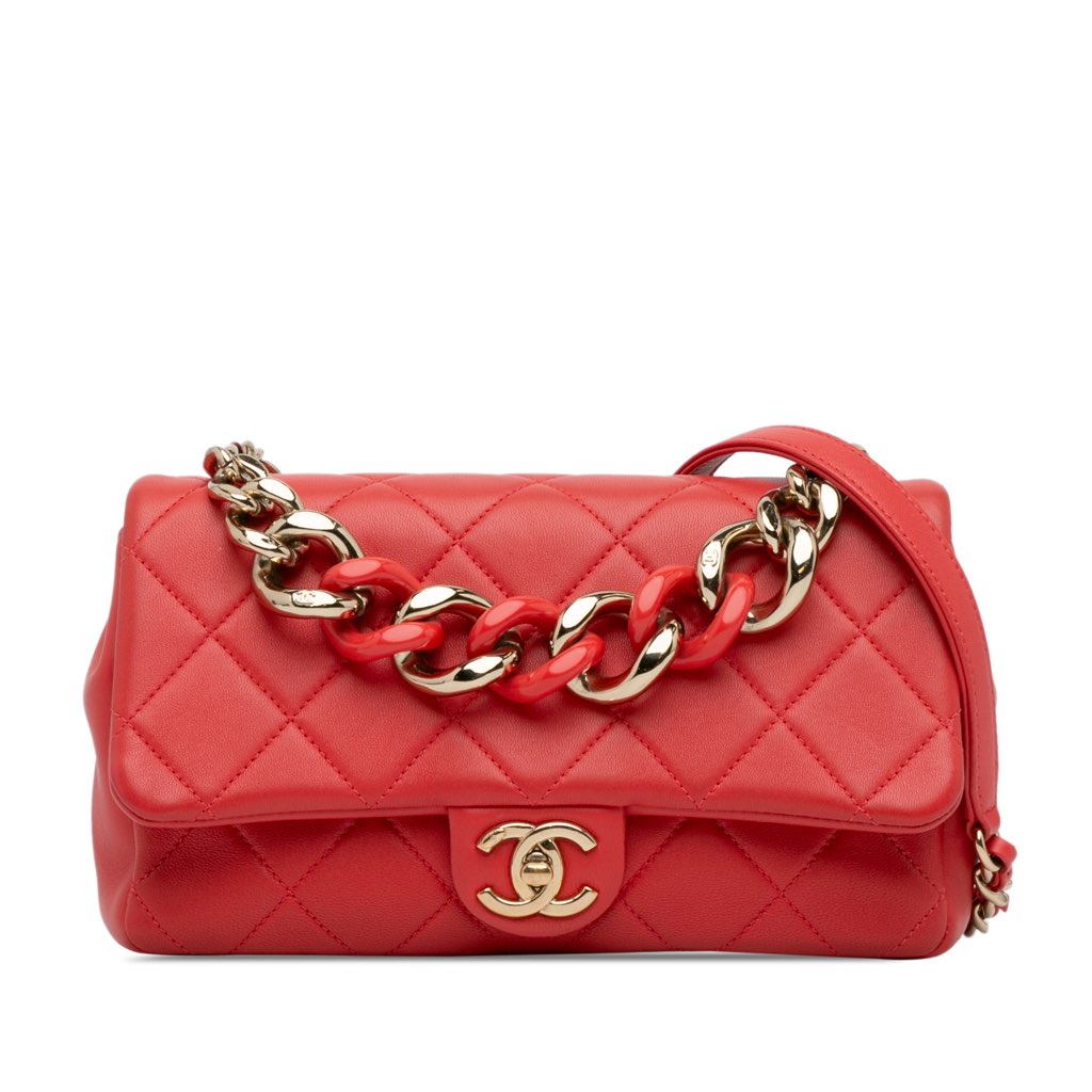 Chanel Small Lambskin Elegant Chain Single Flap