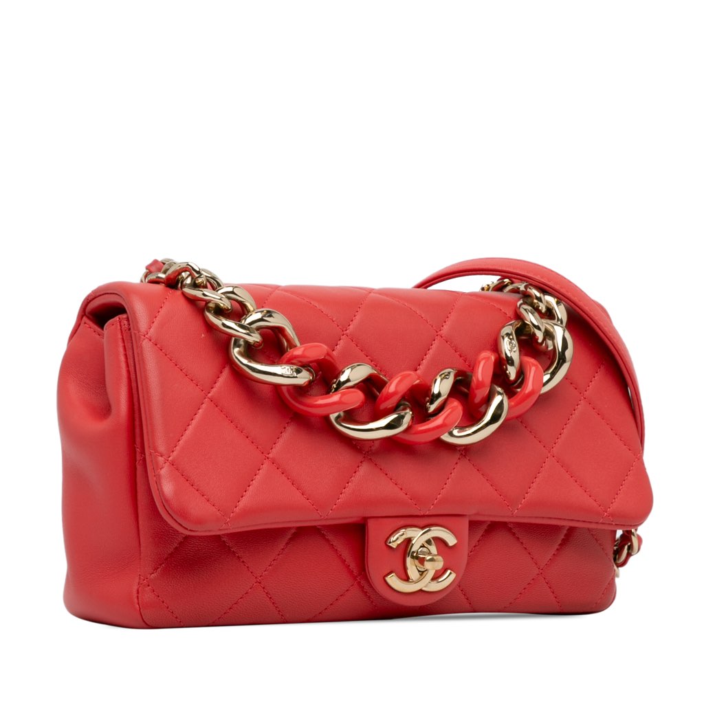 Chanel Small Lambskin Elegant Chain Single Flap - 2