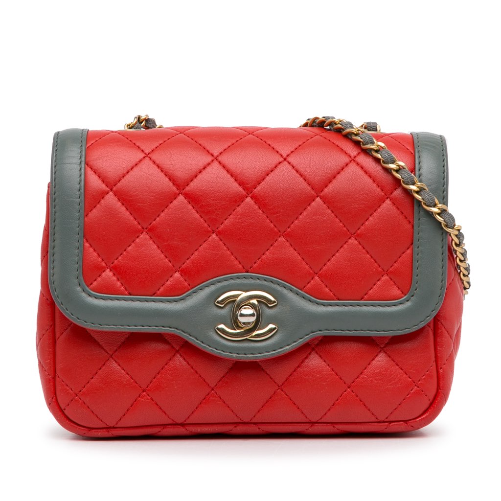 Chanel Mini Lambskin Two-Tone Day Flap