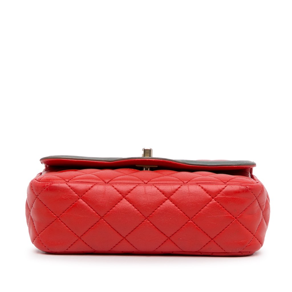 Chanel Mini Lambskin Two-Tone Day Flap - Side view