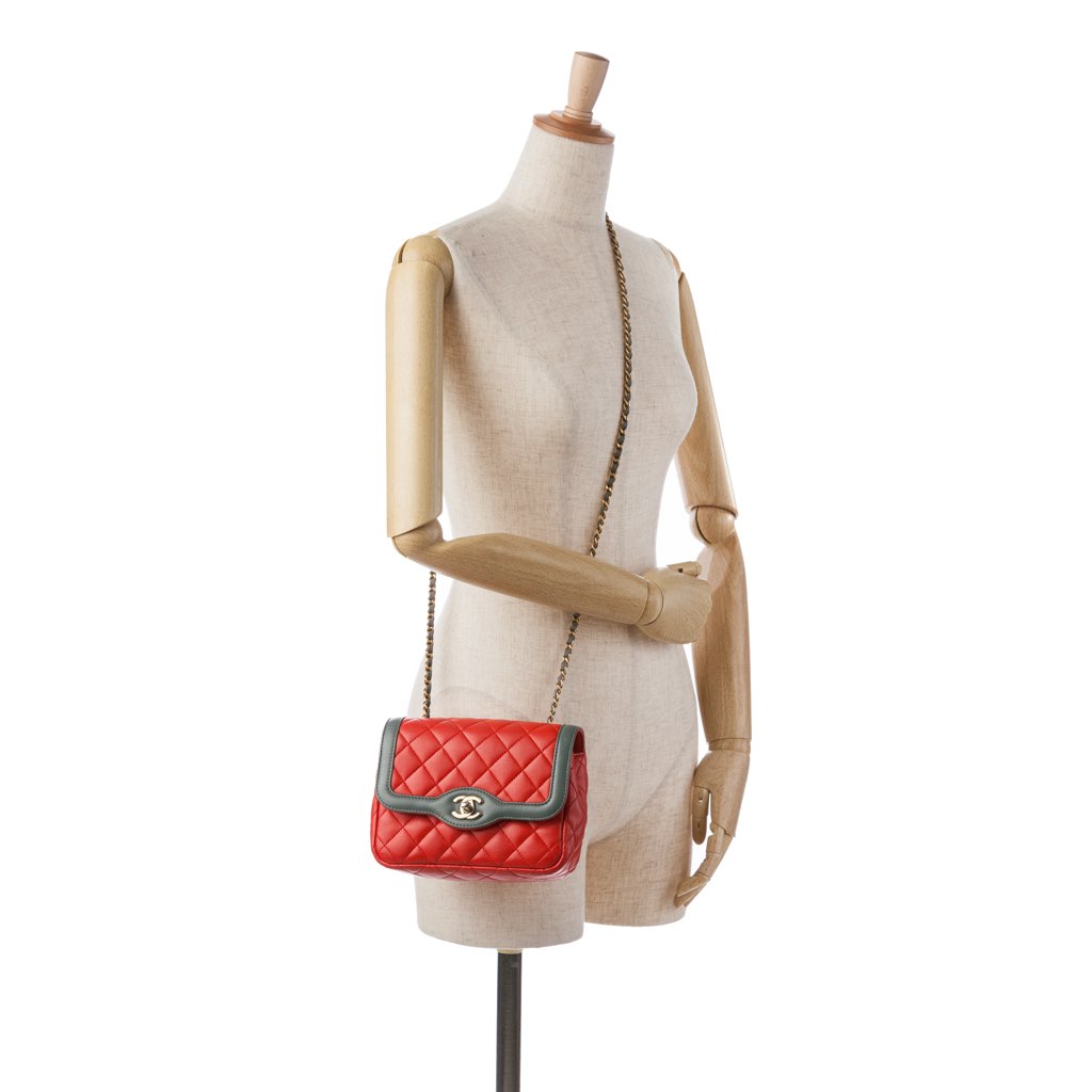 Chanel Mini Lambskin Two-Tone Day Flap - Image 11