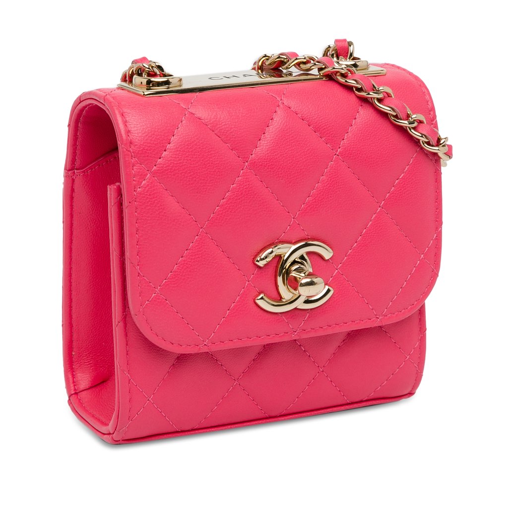 Chanel Mini Lambskin Trendy CC Clutch With Chain - 2
