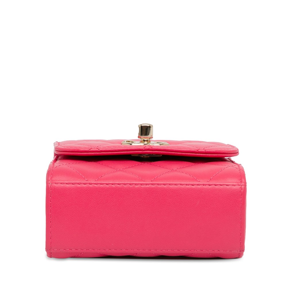 Chanel Mini Lambskin Trendy CC Clutch With Chain - 4
