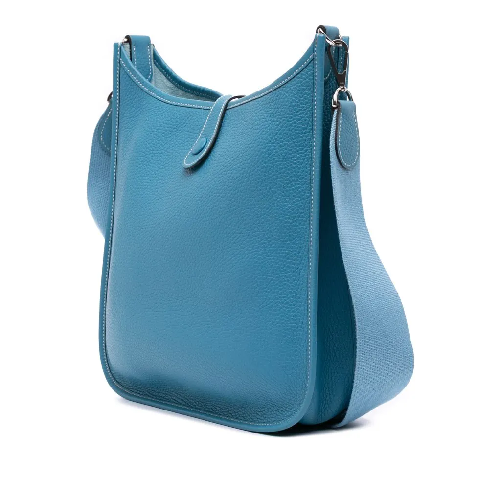 Hermès Clemence Evelyne I 29 Blue Leather Very good - Back View
